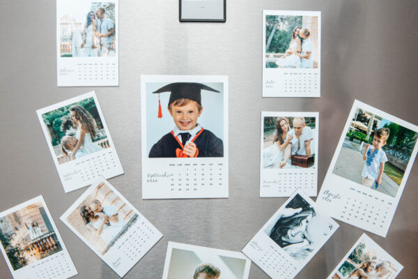 Calendario Magnético Personalizado con Fotos – Set de 12 Meses