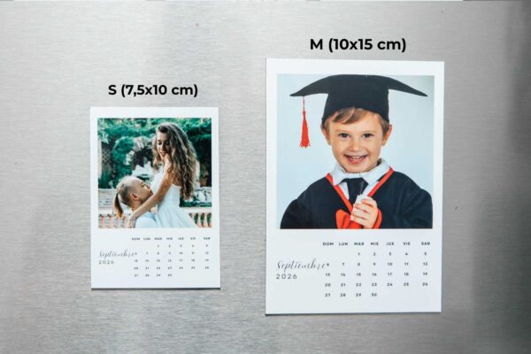 Calendario Magnético Personalizado con Fotos – Set de 12 Meses