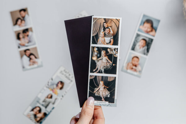 Tiras de fotomatón magnéticas – Set de 4 recuerdos personalizados