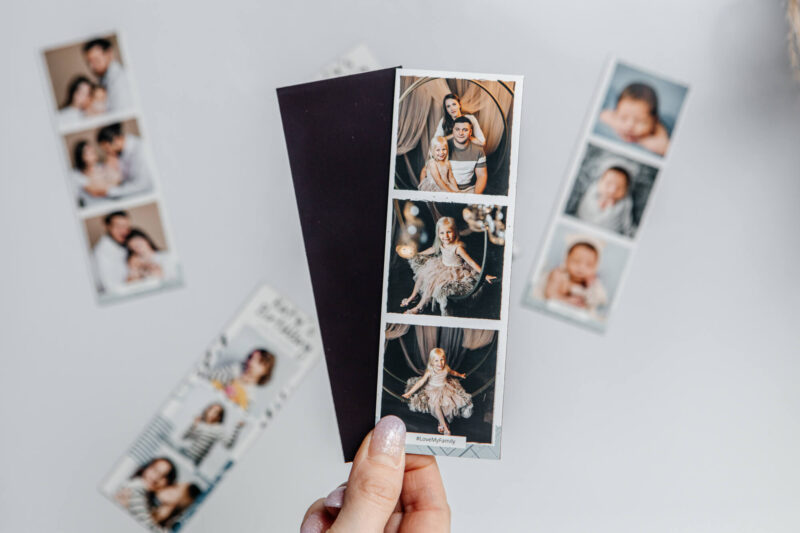 Tiras de fotomatón magnéticas – Set de 4 recuerdos personalizados