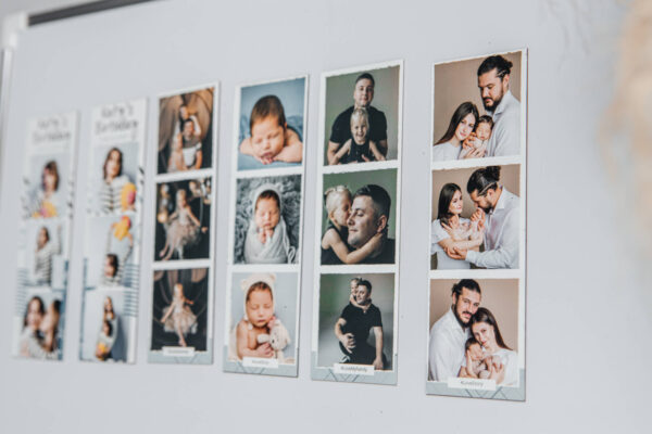 Tiras de fotomatón magnéticas – Set de 4 recuerdos personalizados