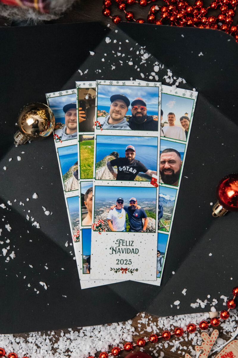 Set de Regalo de Navidad Mini – Tiras de Fotomatón Magnéticas Personalizadas